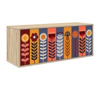 Wall-mounted TV Cabinet with Door Engineered Wood Wall-Mounted Floating vidaXL