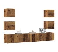 Wall Mounted TV cabinets 6 pcs Old Wood Engineered Wood