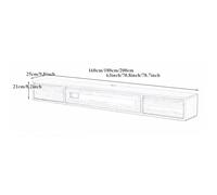 Wall-Mounted TV Console Entertainment Center, Floating Wooden Stand for 63-78.7 Inch TVs, Shelves, Drawers & Cabinet for Living Room & Bedroom Storage, Elegant