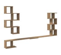 Wall-Mounted TV Shelf with Shelf with Storage Engineered Wood Shelves vidaXL