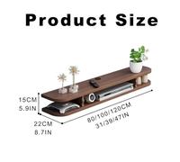 Wall-Mounted TV Stand for Living Room, Wooden Floating TV Console with Storage, Elegant Shelving Unit for Bedroom & Living Room, Modern Home Décor Solution