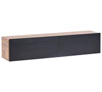Wall Mounted TV Stand GLADSTONE Brown/ Black