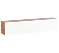 Beliani Wall Mounted Tv Stand Gladstone Brown/ White