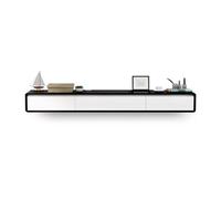 Wall Mounted TV Stand Modern Floating Entertainment Unit Sleek Media Console for Living Room & Office Black 140x20x24cm SpaceSaving Design