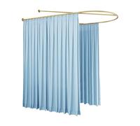 Wall-mounted U-shaped Beauty Salon Partition Curtain Semi-transparent Room Partition Curtain,Space-efficient wall-mounted design