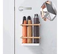 Wall Mounted Umbrella Stand, Wrought Iron Rack Umbrella Holder With Magnet Adsorption, Space Saving Organizer for Long and Short Umbrellas, Hallway Home Office, White