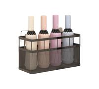 Wall Mounted Umbrella Storage Rack with Drip Tray - Stylish Black Umbrella Holder for Home Office & Patio - No Punching Required Space-Saving Design (35x10x18cm)