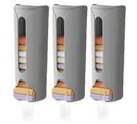 Wall Mounted Underwear Organiser 3PCS Socks Panties Organizer Punch Free Multifunctional Hanging Storage Organiser with Lid for Panty Lingerie Ties Grey Underwear Storage Organizer Socks Organiser Wal