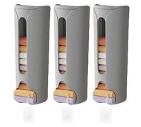 Wall Mounted Underwear Organiser 3PCS Socks Panties Organizer Punch Free Multifunctional Hanging Storage Organiser with Lid for Panty Lingerie Ties Grey Socks Organiser Hanging Storage Organiser Wall