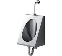 Wall-mounted urinal 304 Stainless Steel Wall-Mounted Men's Urinal with Automatic Flush Valve - Bathroom Accessory for Toilets Hygienic Siphon Design Ideal for Commercial and Residential Use