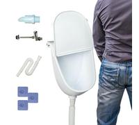 Wall-Mounted Urinal - Anti-Overflow, Flush System, Space-Saving Bathroom Accessory With Lid Protection And Reliable Performance | Toilet Solution For Outdoor Areas