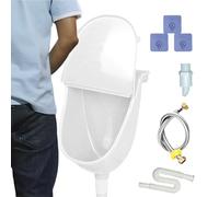 Wall Mounted Urinal - Ceramic Commercial Toilet Urinals With Water Flush Valve | Modern Wall Mounted Bathroom Arrangement For Public Or Home Use For Men | Co