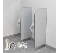 Wall Mounted Urinal Divider Panel Solid PVC Room Partition for Men's Toilets Ideal for Schools & Restaurants Durable Urinal Partit for Privacy