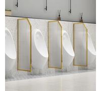 Wall-Mounted Urinal Partition, Translucent Glass Panels for Men’s Urinals, Public Privacy Screen Divider for Hotels, Schools, and Stations - 6 Pack