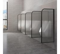 Wall-Mounted Urinal Partition, Translucent Glass Privacy Screen for Public Toilets, Divider for Men's Urinals in Bars and Schools, Durable Glass Panel for Enhanced Privacy