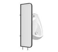 Wall Mounted Urinal Partition, Translucent Toilet Divider Screen for Public Spaces, Tempered Glass Panel, Ideal for Hotels and Schools