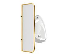 Wall Mounted Urinal Partition, Translucent Toilet Divider Screen for Public Spaces, Tempered Glass Panel, Ideal for Hotels and Schools