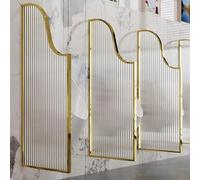 Wall-mounted urinal partition, Urinal Divider Screen Panel Toilet Partition, Stainless Steel Frame Urinal Baffle Screen, Men's Urinal Privacy Screen for Hotel Shopping Malls Public Places(Gold,5pcs)