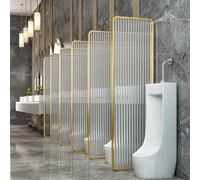 Wall-Mounted Urinal Partition, Urinal Screen Toilet Divider, Luxury Gold Commercial Large Privacy Divider for Hotel, Schools, hospitals, Shopping Malls Public Places(2pack,100x40cm)
