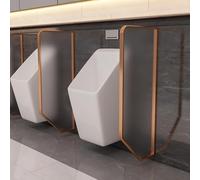 Wall-Mounted Urinal Privacy Screen, 2-Pack Tempered Glass Partition for Hotels, Public Restrooms & Malls, Durable Privacy Solution