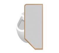 Wall-Mounted Urinal Privacy Screen - Rose Gold 40x80cm Divider for Men's Restroom, Stylish Toilet Partition Extender, Durable Baffle for Shopping Mall & Public Toilets