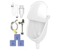 Wall Mounted Urinal - Spill Proof Washing Hygiene, Anti-Odor Portable Bathroom Solution, Waste Management Flexible Hose, Plumbing Accessory With Valve