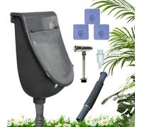 Wall Mounted Urinal with Cover PP Portable Outdoor Toilet Urinal 28.5x18x38.5cm Drain Hose 70-75cm Concealed Or Exposed Flush Valve Kit No Punch Installation Camping RV Garden Use for Men Boys