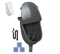 Wall Mounted Urinal with Lid, Bathroom Washout Urinal with Cover, Spill Proof Flushing Urine Diverter with Hose, Garage Wall Mounted Washout Urinals, Bathroom Toilet for Vehicle Home Shed Backyard RV