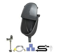 Wall Mounted Urinal with Lid - Wall Mounted Bathroom Washout Urinal | Adjustable Flushing Urine Diverter with Trousers | Dorm Vehicle RV Backyard Garage Home Bathroom | Covered Men's Flush Valve Inlet