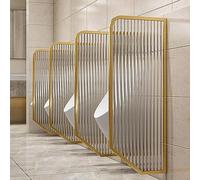 Wall-Mounted UrinalDivider - Metal & Translucent Glass Partition for Men's Restroom Bathroom Hotel Public Toilets -Stylish Space-Saving Design
