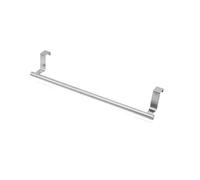 Wall Mounted Utensil Rack Hanging Horizontal Bar Towel Rack Multifunctional Punch-free Storage Rack Behind the Door Kitchen Storage Tools(Silver long)