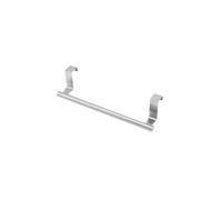 Wall Mounted Utensil Rack Hanging Horizontal Bar Towel Rack Multifunctional Punch-free Storage Rack Behind the Door Kitchen Storage Tools(Silver short)