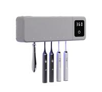 Wall Mounted UV Toothbrush Sanitizer Holder, Family Toothbrush Sterilizer with Digital Display, Touch Control, for Toothbrushes in Bathroom
