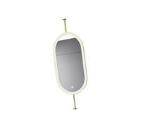 Wall Mounted Vanity Mirror with LED Lighted,Clear Oval Ceiling Mounted Mirror,for Home Hotel Bathroom Washrooms Cloakroom(Color 1,60x90cm)