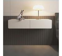 Wall-Mounted Vanity Table with 2 Drawers White Hanging Nightstand 23.6in Bedroom nizer Stylish Wall Cabinet for Storage Elegant Floating Dresser for Home Décor