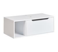 Beliani Wall Mounted Washbasin Cabinet Cascavel 80 Cm White, White