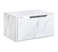 Wall Mounted Washbasin Cabinet PETROLINA 60 cm White Marble