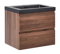 Wall Mounted Vanity Unit with Basin CARDIEL 60 cm Dark Brown