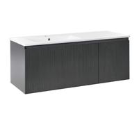 Wall Mounted Vanity Unit with Basin TIETE 120 cm Black