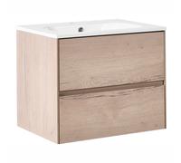 Wall Mounted Vanity Unit with Basin VITA Light Brown