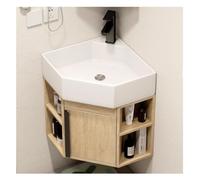 Wall-Mounted Vanity with Sink, Floating Cabinet for Space-Saving, Includes Faucet for Small Bathrooms
