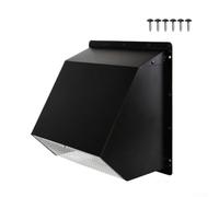 Wall-mounted Vent Cover, 6-inch Galvanized Steel Outdoor Exhaust Hood with Spring-Loaded Damper and Removable Bird Screen for Kitchen Range Hoods, Dryer Vents, Bathroom Fans