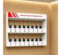 Wall Mounted Walkie Talkie Holder with Number, Universal Walkie Talkie Charging Storage Rack for Office/Hotel/Warehouse/Security, 5/8/10/15/16/24/32-Slot(15hole)