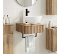 Wall-Mounted Wash Basin Artisan Oak 40x41x40.5cm Engineered Wood Space-Saver Pro