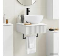 vidaXL Wall-Mounted Wash Basin High Gloss White 40 x 41 x 40.5 cm