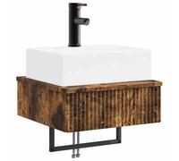 vidaXL Wall-Mounted Wash Basin Artisan Oak 40 x 41 x 39 cm