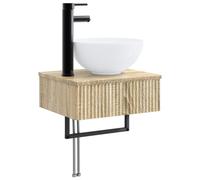 vidaXL Wall-Mounted Wash Basin Old Wood 40 x 35 x 39 cm