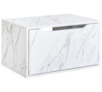 Wall Mounted Washbasin Cabinet PETROLINA 60 cm White Marble
