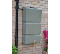 Wall Mounted Water Butt 105 Ltr Capacity - Green Marble
