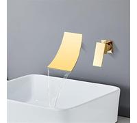 Wall-Mounted Waterfall Bathroom Sink Faucet with Hot and Cold Mixer Tap